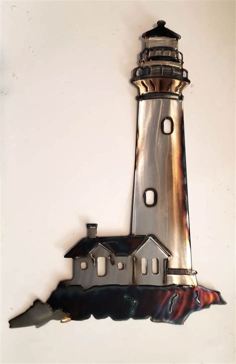 Metal Wall Art Lighthouse 